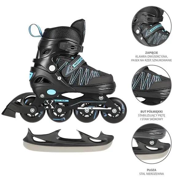 Patins à Roulettes avec Patin de Hockey Interchangeable Nils NH11912 10/13