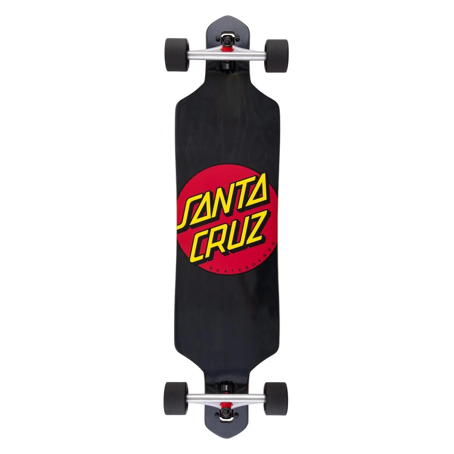 Santa Cruz Drop Through Longboard 36" Classic Dot Schwarz 4/4