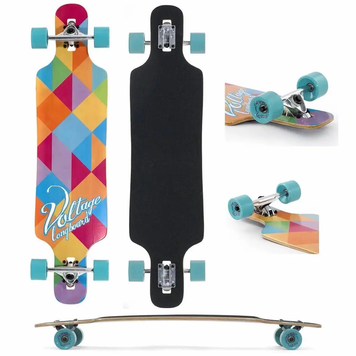 Chute de tension à travers le longboard multicolore 39 6/6