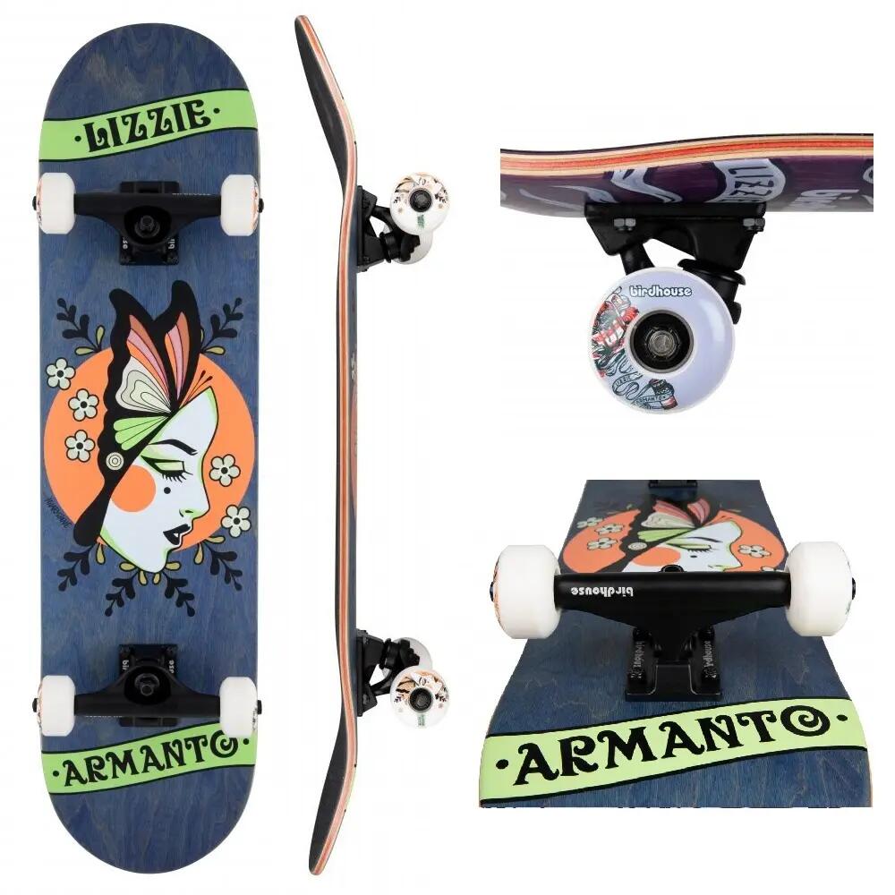 Skate Birdhouse Stage 3 Armanto Butterfly 8" Blue 6/6