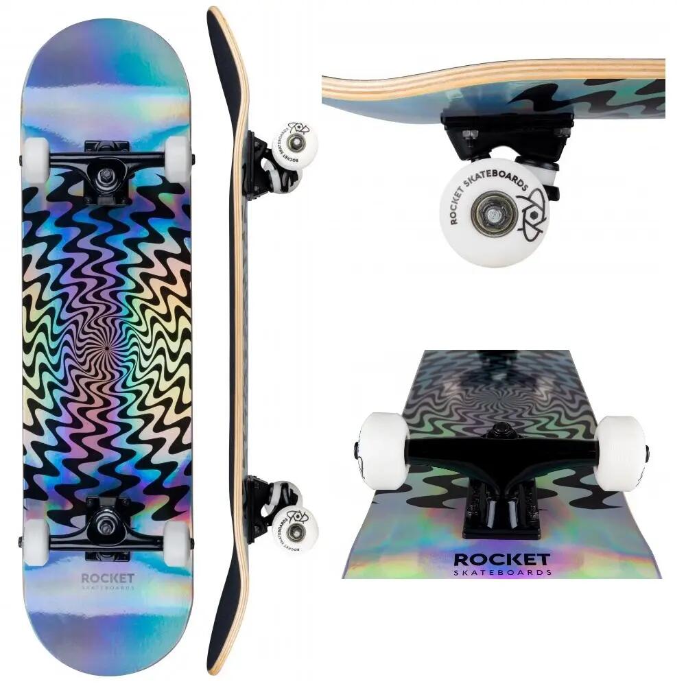 Rocket Warp Foil Silver 8" Skateboard 5/5
