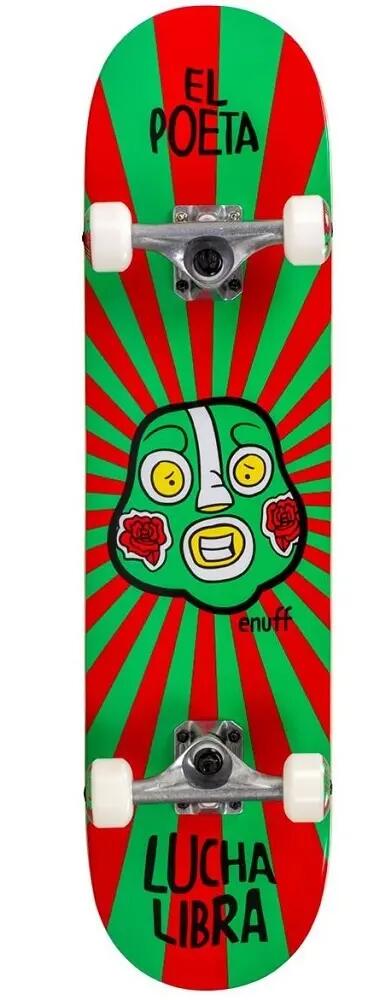 Skateboard Enuff Lucha 7.75"x31.5" Rouge/Vert 4/4
