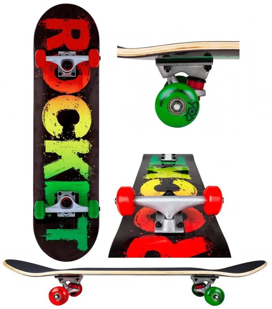 Rocket Rasta Fade Skateboard 8/8
