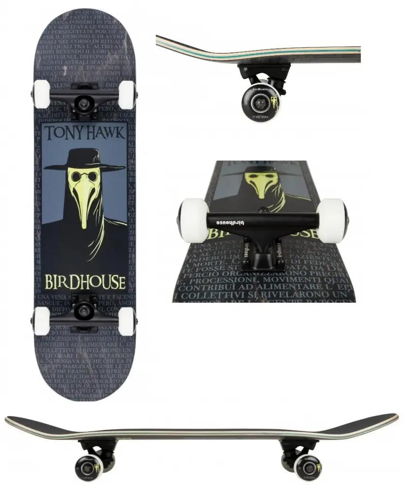 Skate Birdhouse Stage 3 Plague Doctor Black 8" 6/6