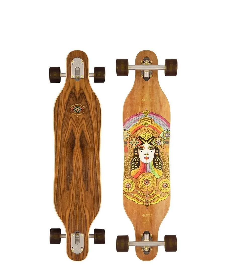 Arbor Fish Solstice Collection 37" Wood/White Longboard 4/4