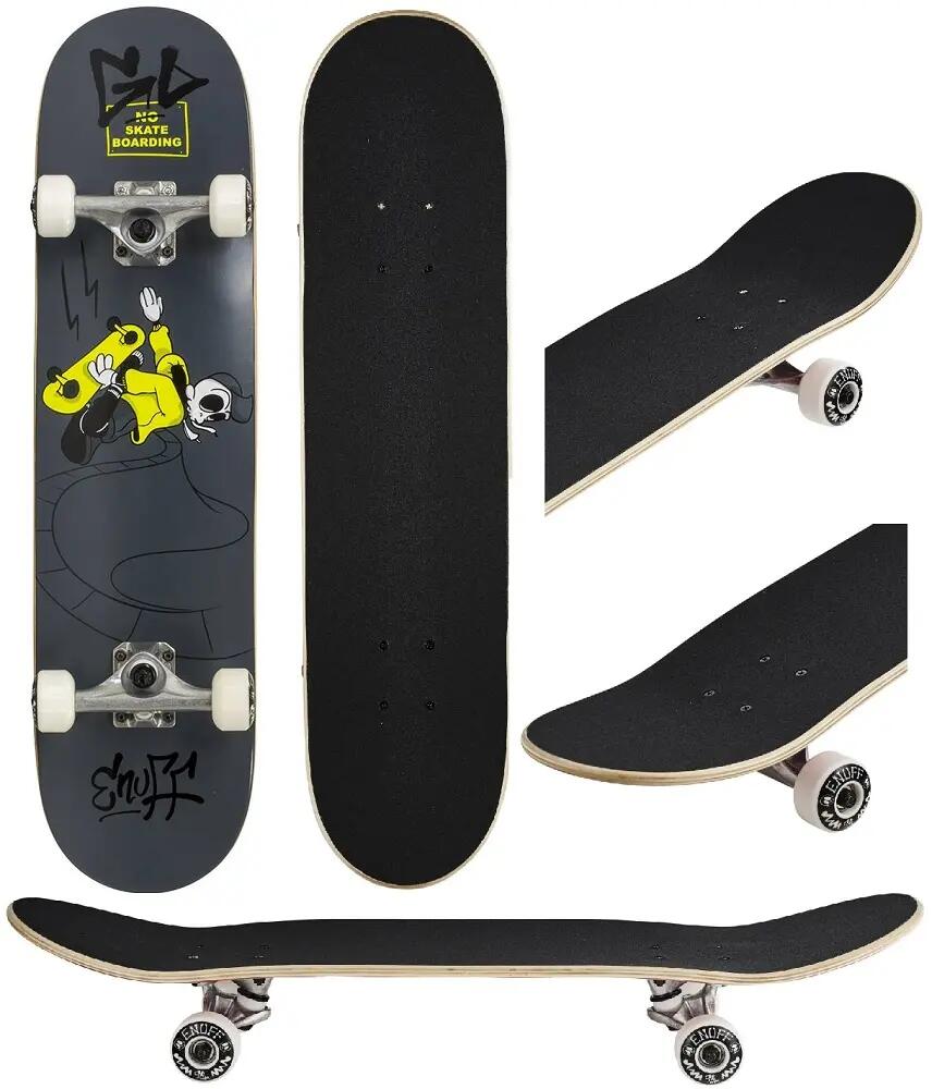 Enuff Skully 7.25"x29.5" Skateboard gris / blanco 6/6