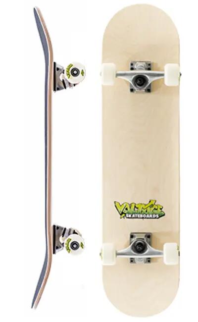 Voltage Graffiti Logo Yellow Skateboard 4/4