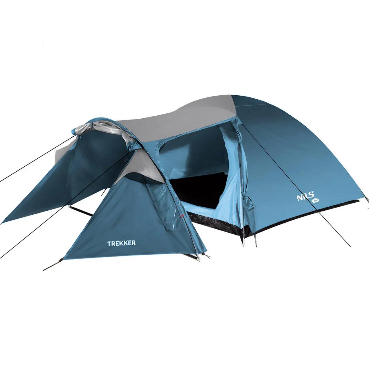 Kampeertent voor 4 personen met grote voortent Trekker NILS CAMP NC6012 3/15