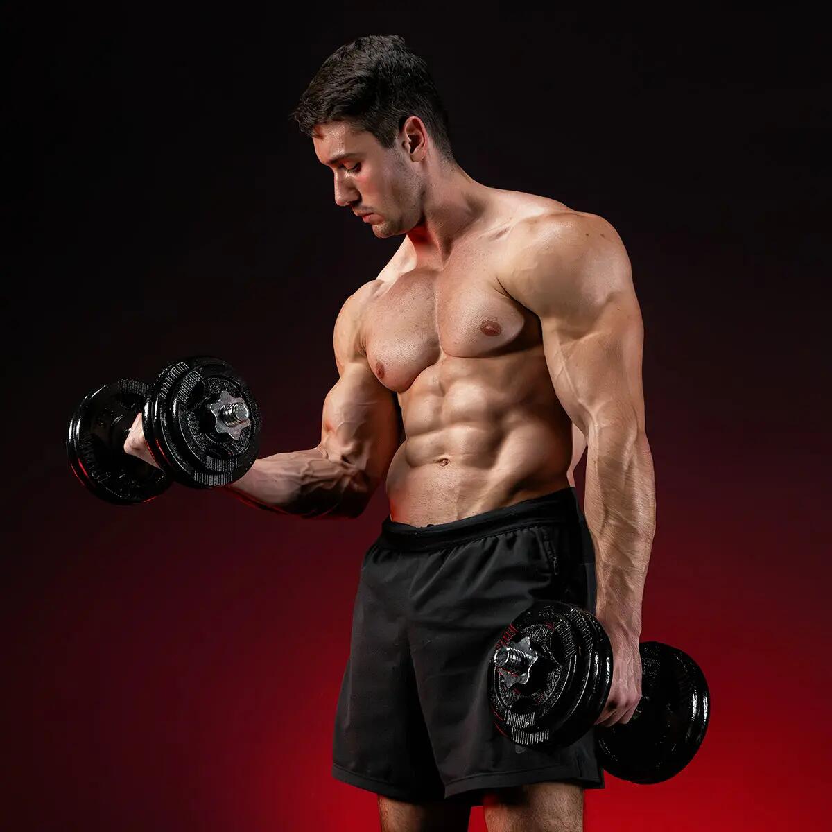 DISQUE DE MUSCULATION FONTE NOIR AVEC POIGNÉES 31MM | AU CHOIX DE 1,25KG À 20KG 6/6