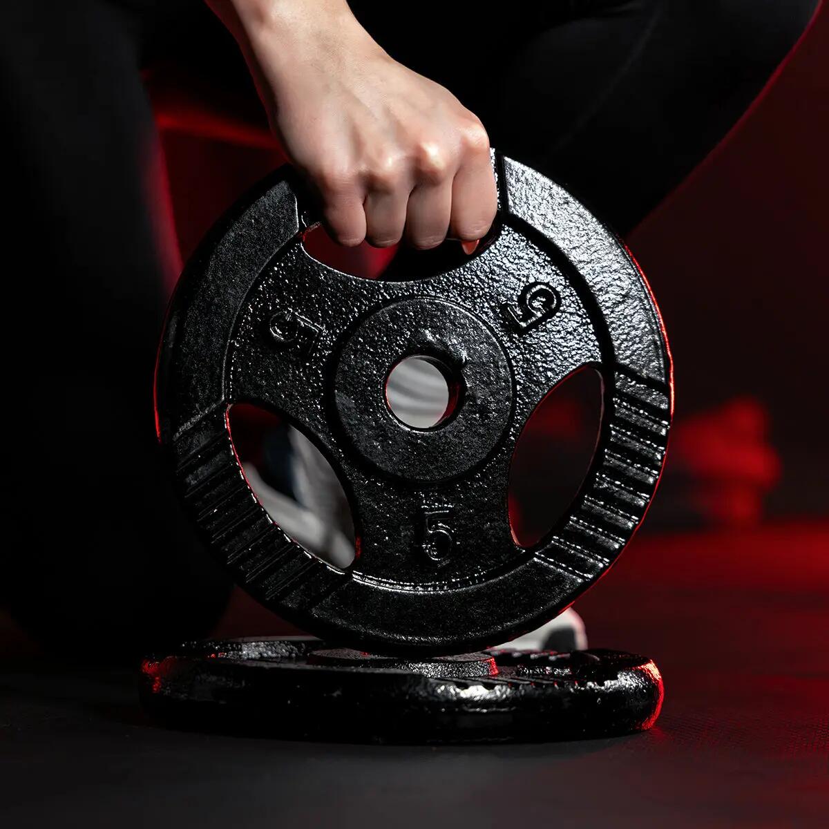Gewicht - Halterschijf - 10 kg - Gripper Gietijzer zwart - 30 mm 6/7