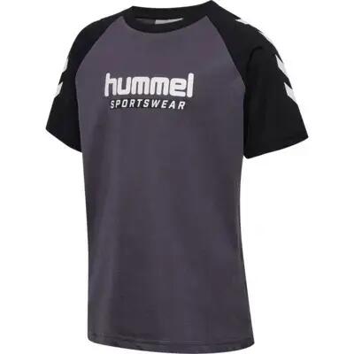 hummel T-shirt hmlJR LOGO S/S en coton bio – BLACK/EBONY 5/5