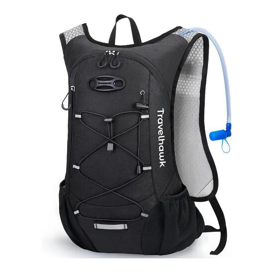 Trinkrucksack Laufrucksack 12 Liter Schwarz