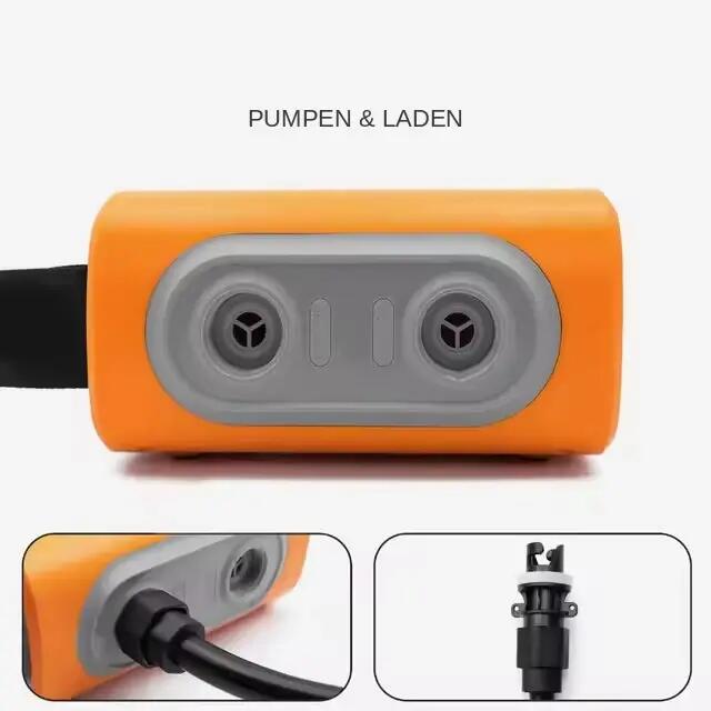 Coody 133P Lithium Electric Air Pump, Orange 3/7