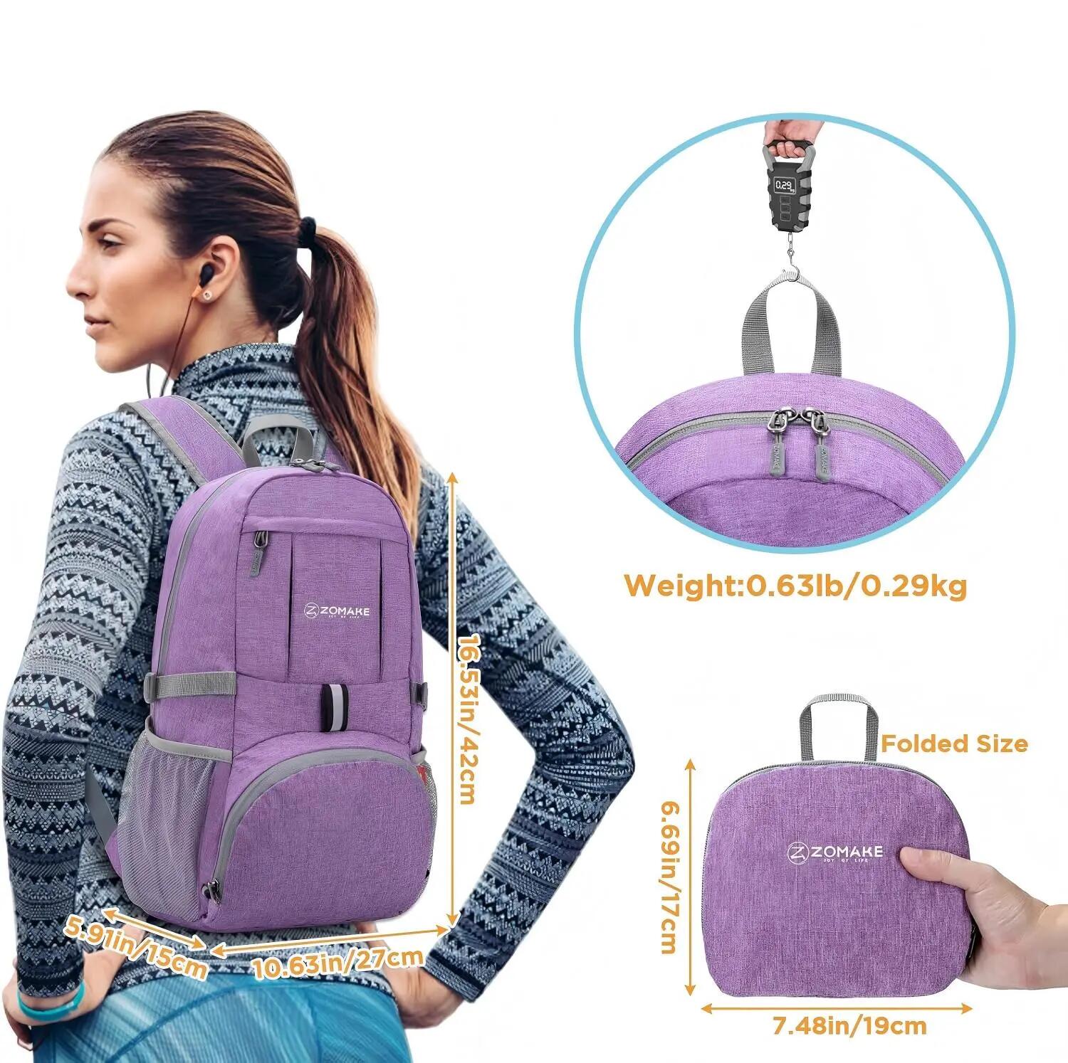 Mixte Randonnée Sac à dos pliable multi tailles ultraléger FoldAll 2/3