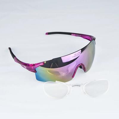 PACK OCCHIALI DA SOLE SPORTIVI MOS FORMENTERA CRYSTAL VIOLET + CLIP OTTICA