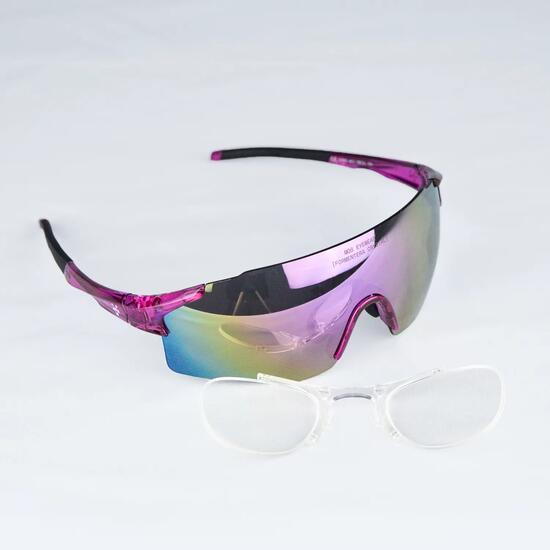 PACK SPORTZONNEBRIL MOS FORMENTERA CRYSTAL VIOLET + OPTISCHE CLIP