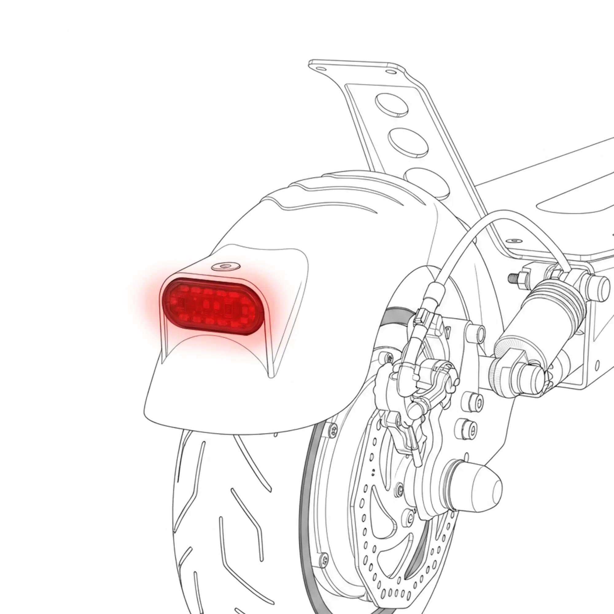 ECROSS PRO LUMIÈRE ARRIÈRE/REAR LIGHT- Piece trottinette élèctrique 2/4