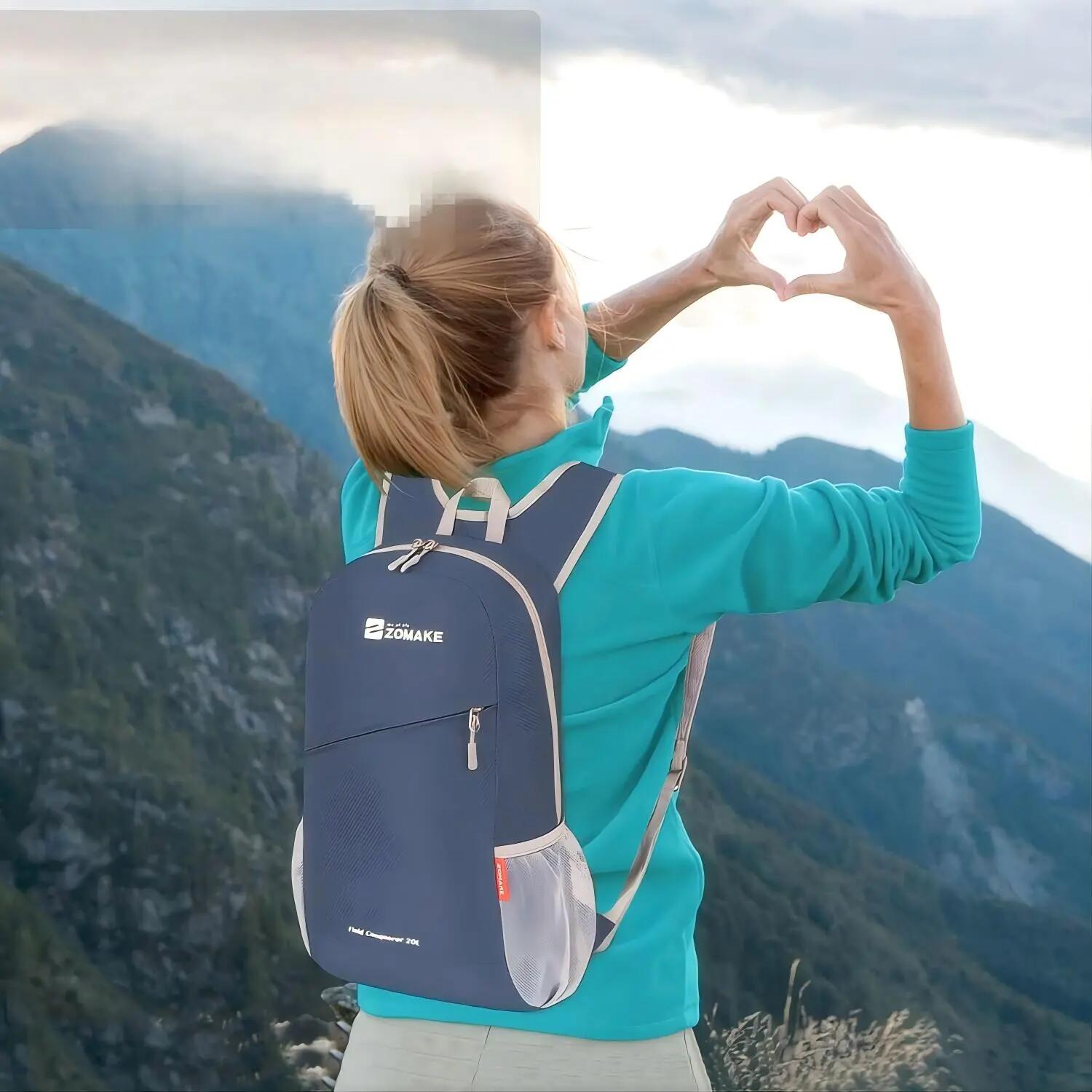 Mixte Randonnée Sac à dos pliable 20L ultraléger FoldNavy 3/3