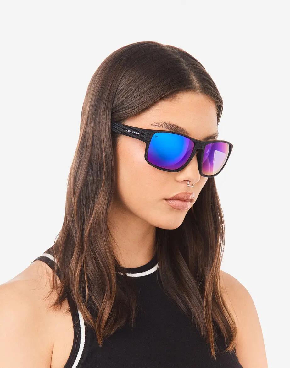 HAWKERS Lunettes de soleil pour Homme et Femme FASTER RAW CARBON FIBER 7/8