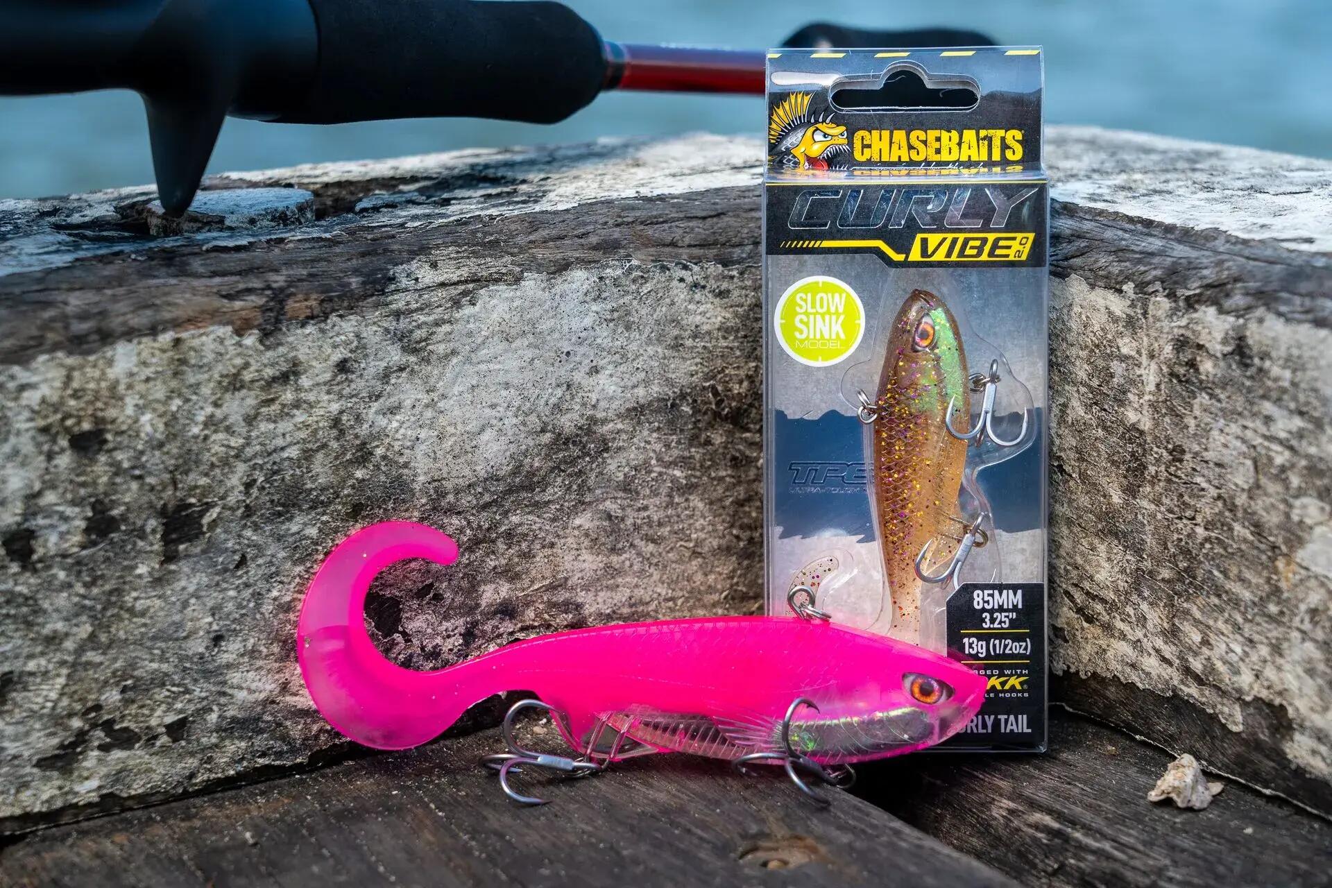 Gummiköder - CHASEBAITS –  Flacid Shad (Lime Tiger, 10 cm) 3/3