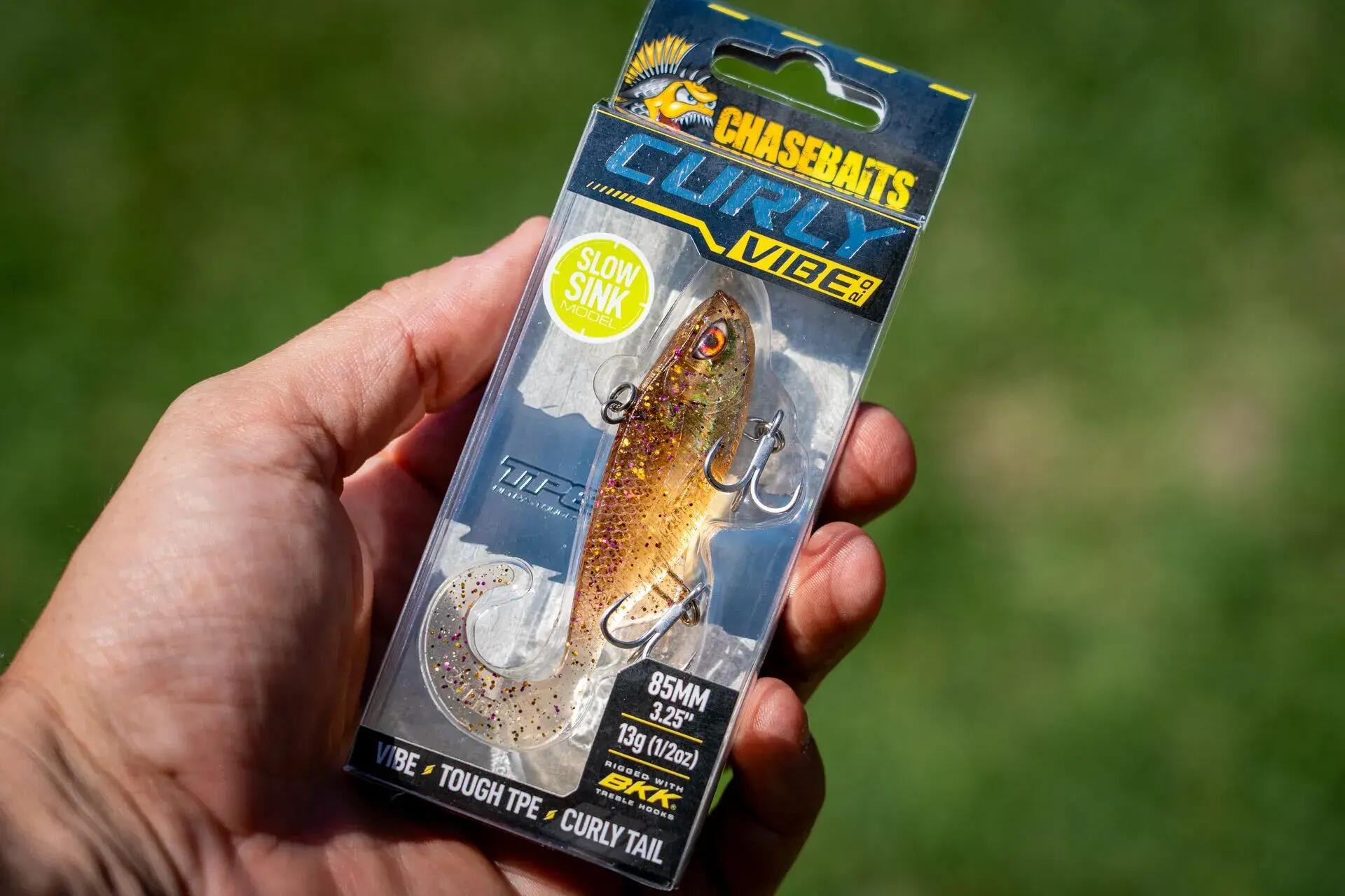 Gummiköder - CHASEBAITS –  Flacid Shad (Lime Tiger, 10 cm) 2/3