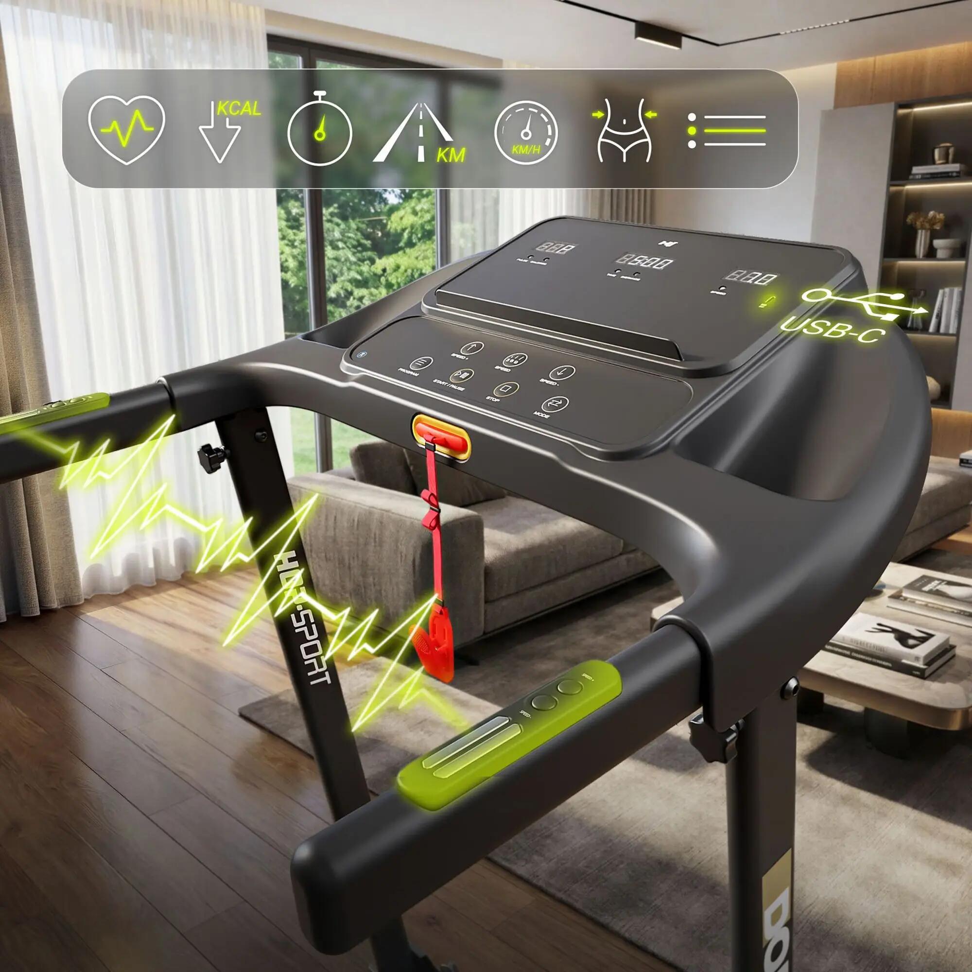 Bieżnia treningowa elektryczna do biegania Hop-Sport Dorn 7/7