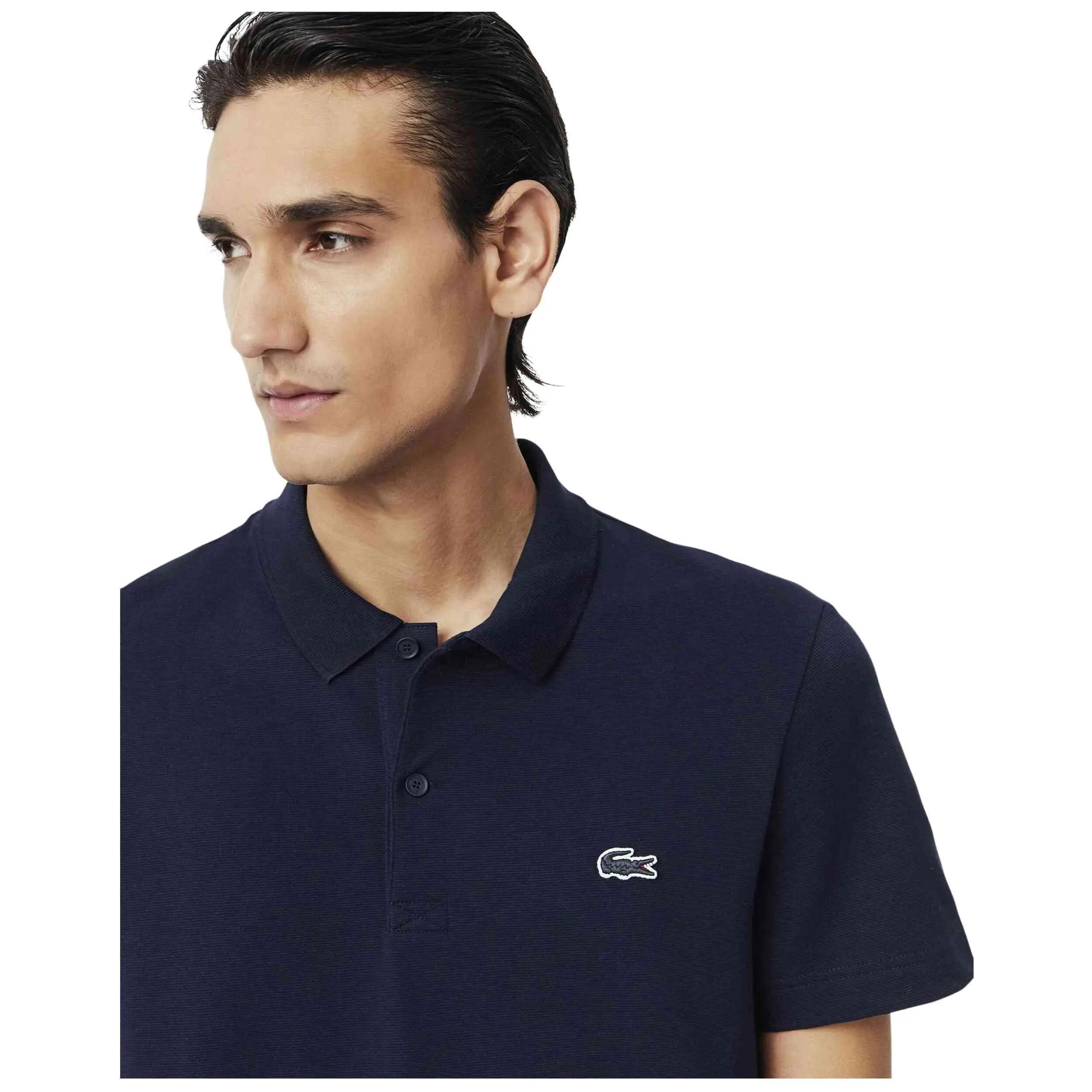 Mens Chest Logo Regular Polo Shirt (Navy) 4/5