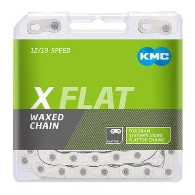 KMC X Flat gewaxte platte ketting 12/13S zilver