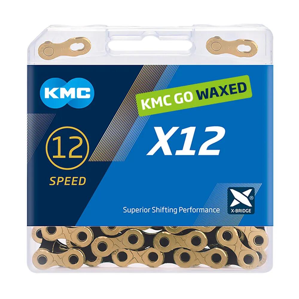 KMC X12 Gewaxte ketting 12S Ti-N Goud Zwart 4/7