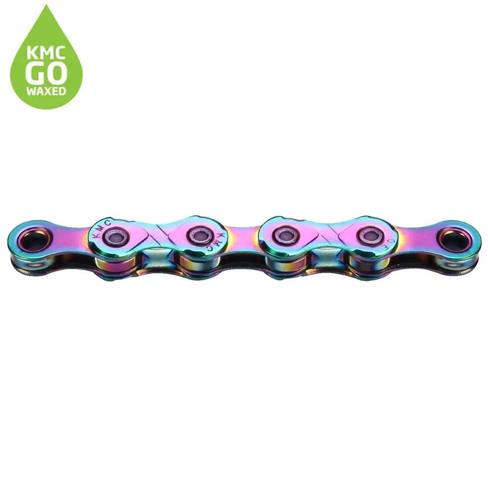 Corrente encerada KMC X12 12S Aurora Azul Roxo 2/7
