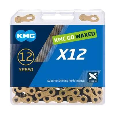 KMC X12 Gewaxte ketting 12S Ti-N Goud Zwart 3/7