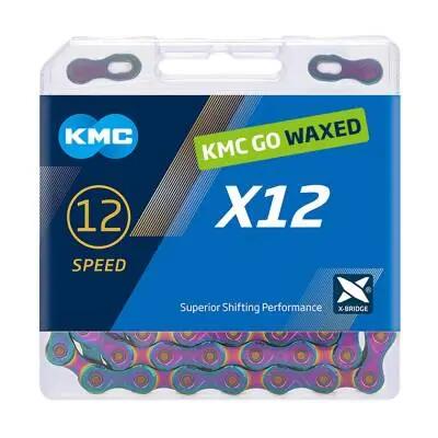 Catena KMC X12 Aurora blu 12 velocità 126 maglie 3/4