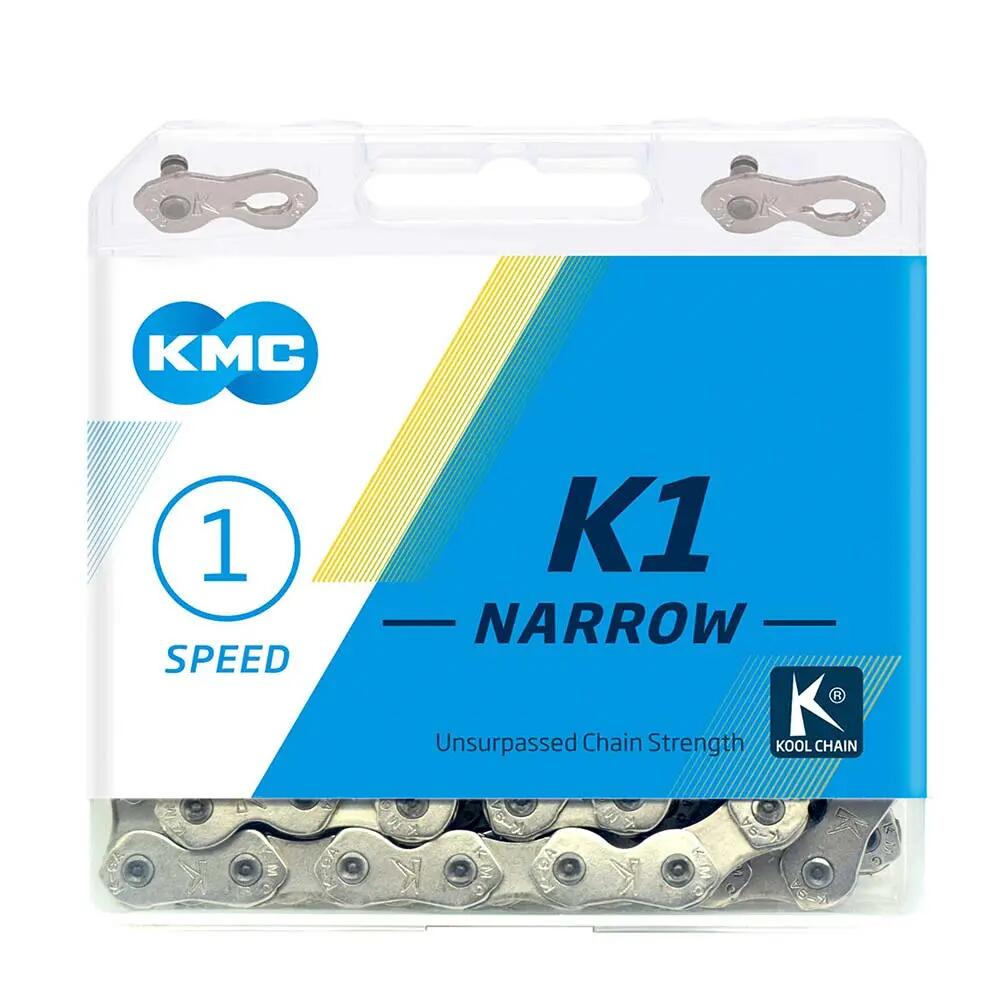 KMC K1 3/32 Narrow Silver Cadena de bicicleta de 100 eslabones 2/7