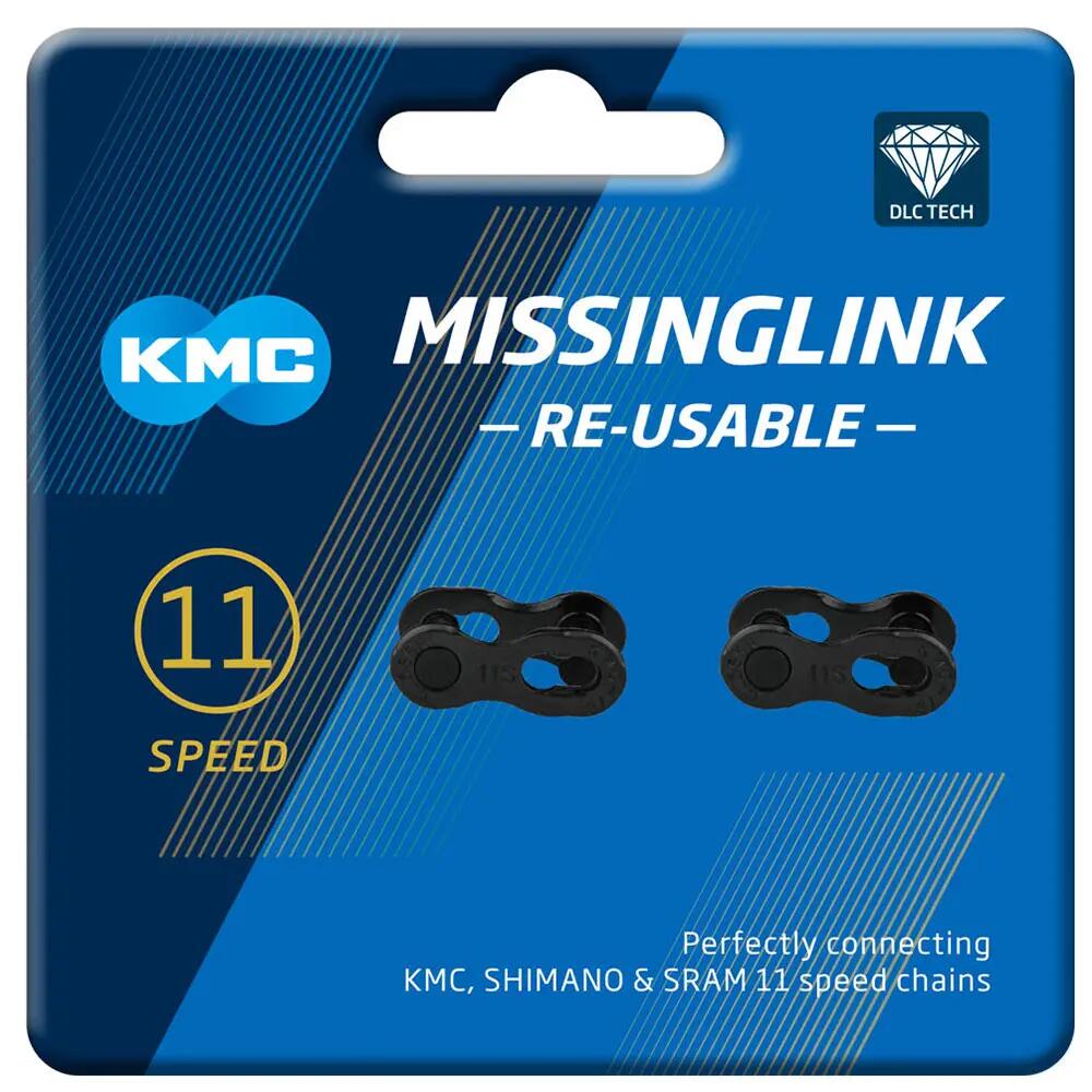 Lot de 2 Attaches Rapides KMC MissingLink CL555R DLC 11V Noir 2/7