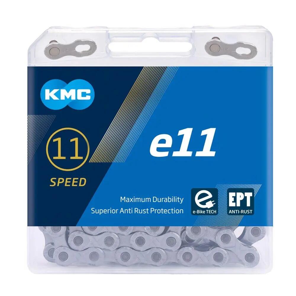 KMC E11 EPT Fahrradkette 1/2x11 128 Silber - Hochleistungsqualität 2/7