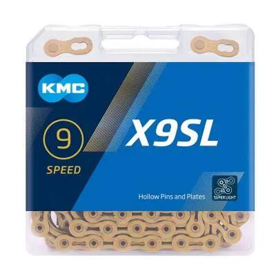 KMC X9 SL Ti-N 114 schakels 9V Gold ketting