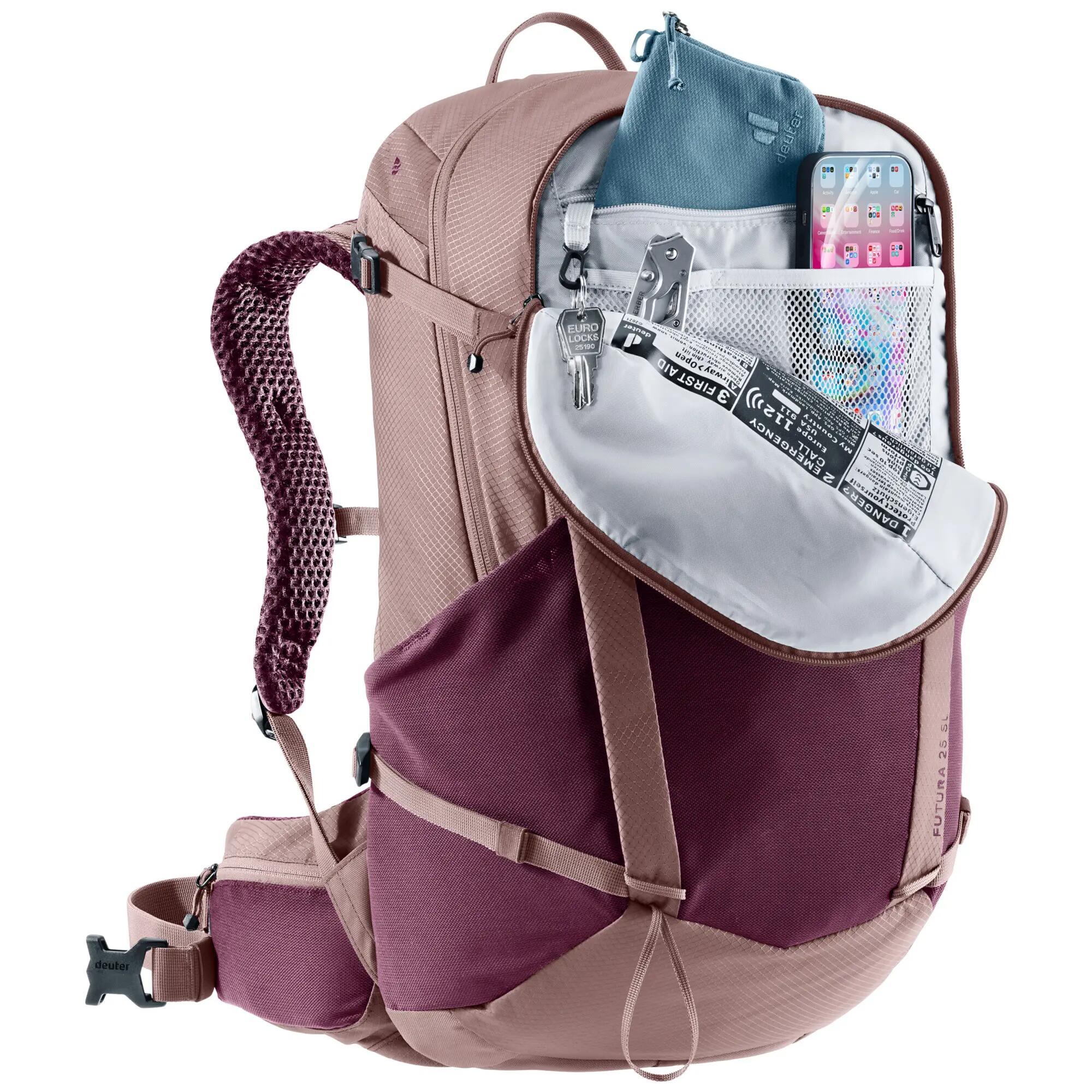 zaino - trekking - donna - leggero, ventilato - futura 25 sl - cassis-ashrose 14/15