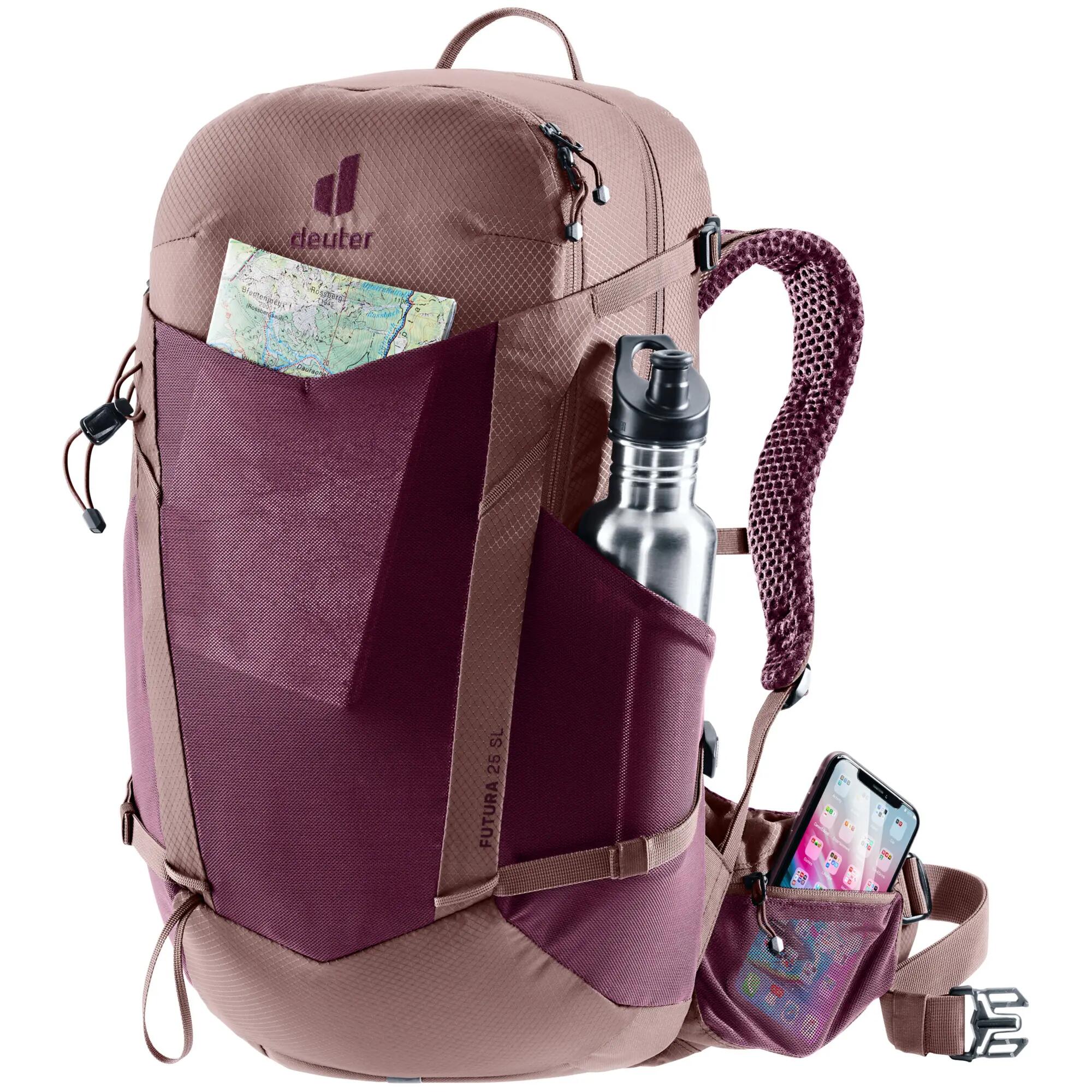 zaino - trekking - donna - leggero, ventilato - futura 25 sl - cassis-ashrose 13/15