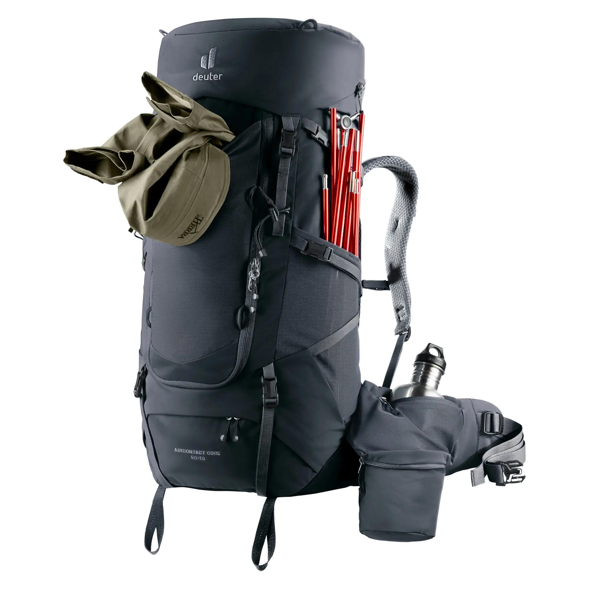 Herren - trekking - rucksack - aircontact core 50+10 - schwarz 11/13