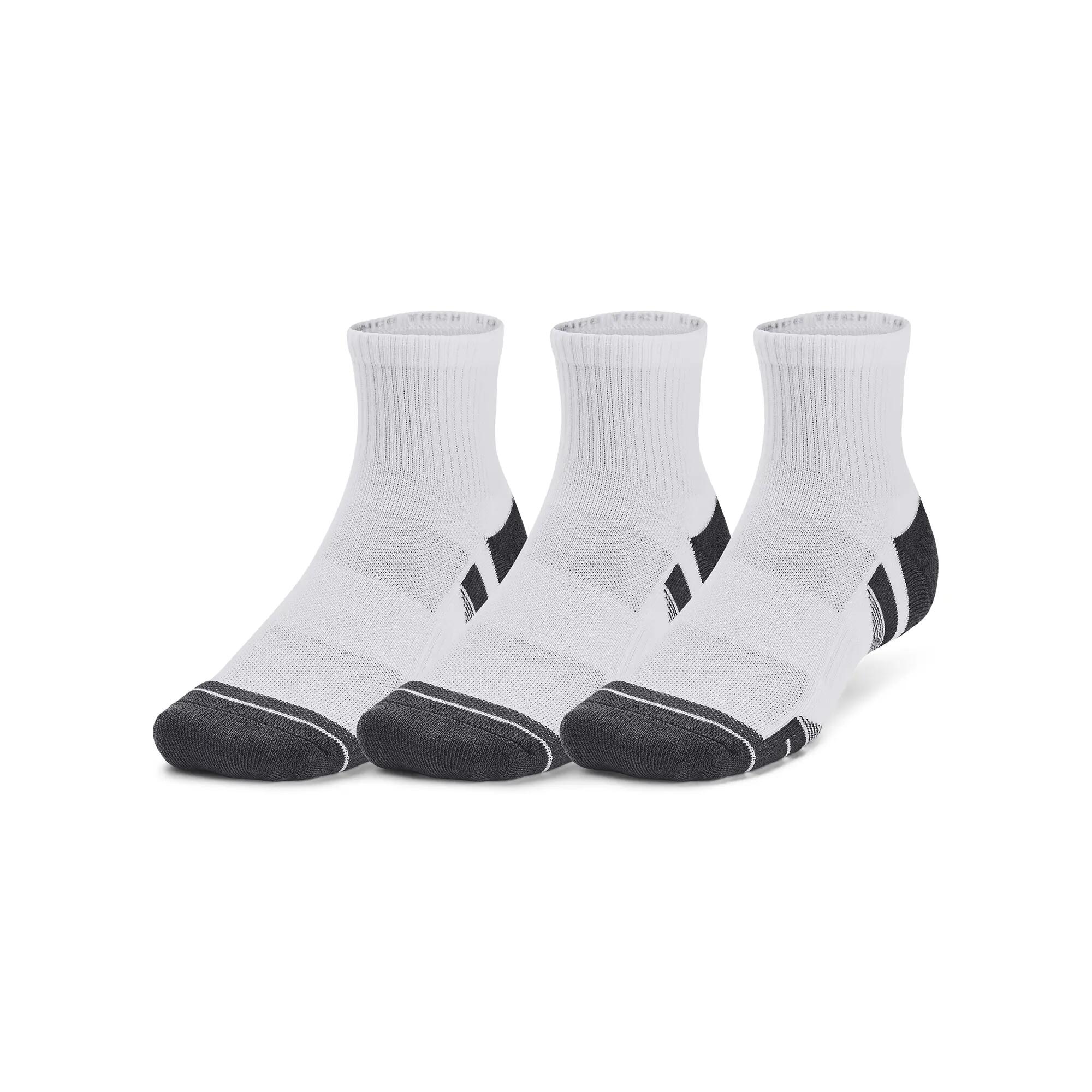 Chaussettes de sport Under Armour Performance Tech quarter Blanc 3 paires 5/5