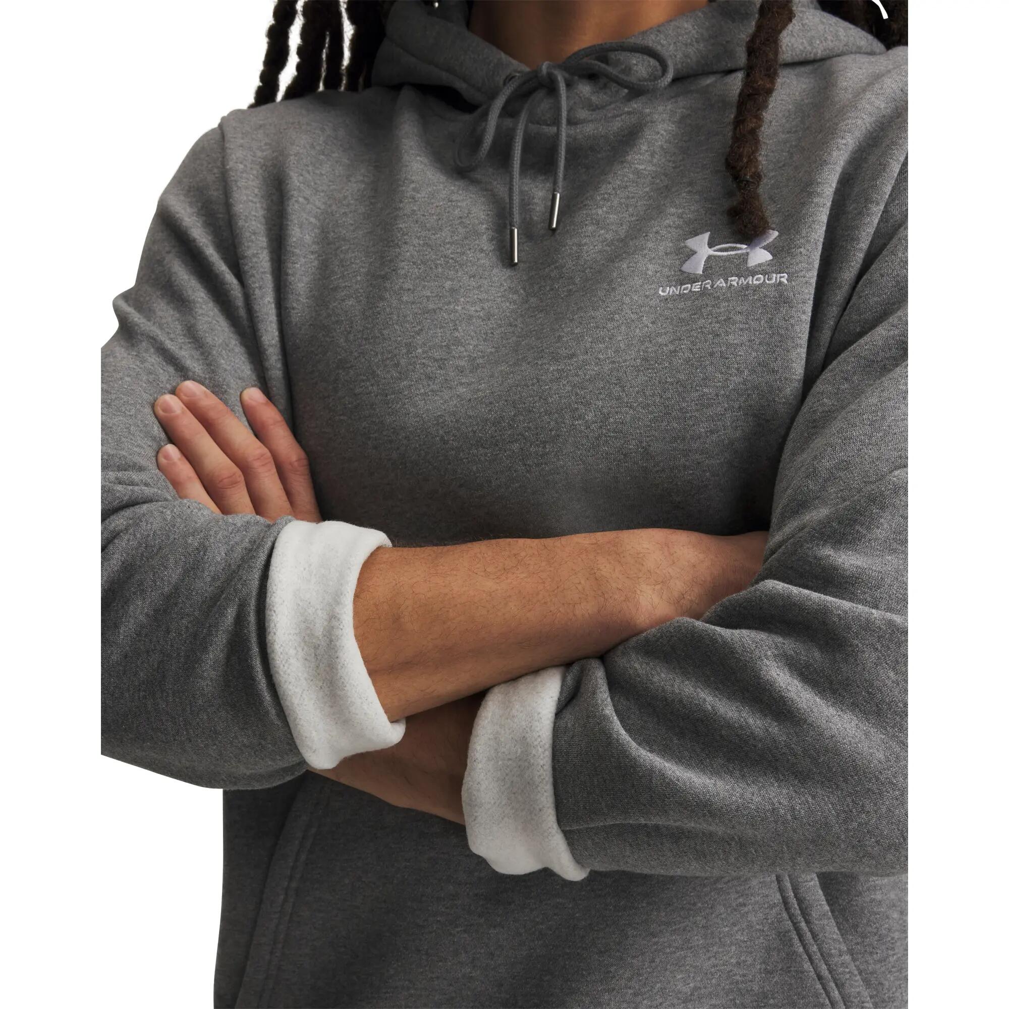 Sudadera con Capucha Under Armour Essential Fleece para Hombre, Gris 8/8