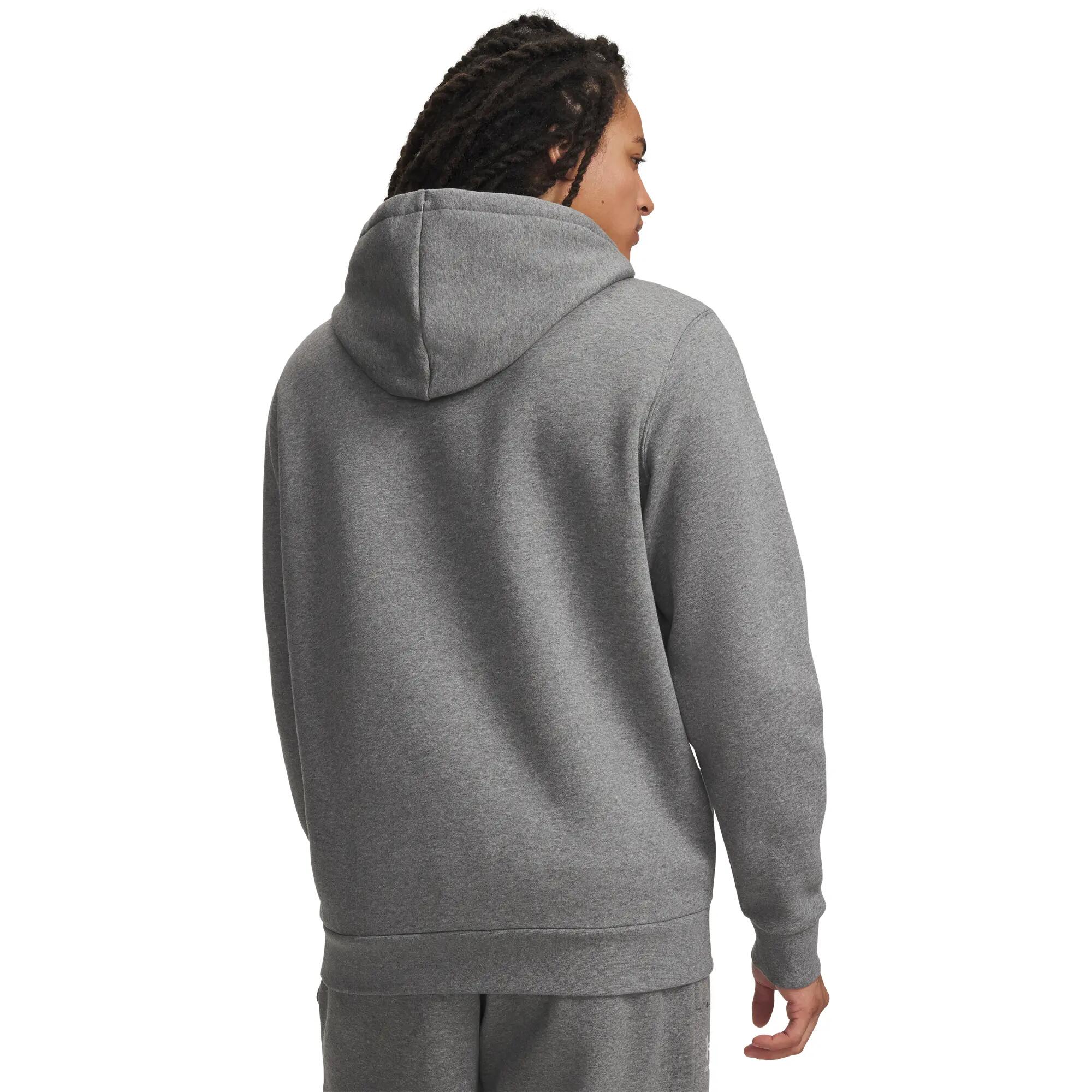 Sudadera con Capucha Under Armour Essential Fleece para Hombre, Gris 7/8