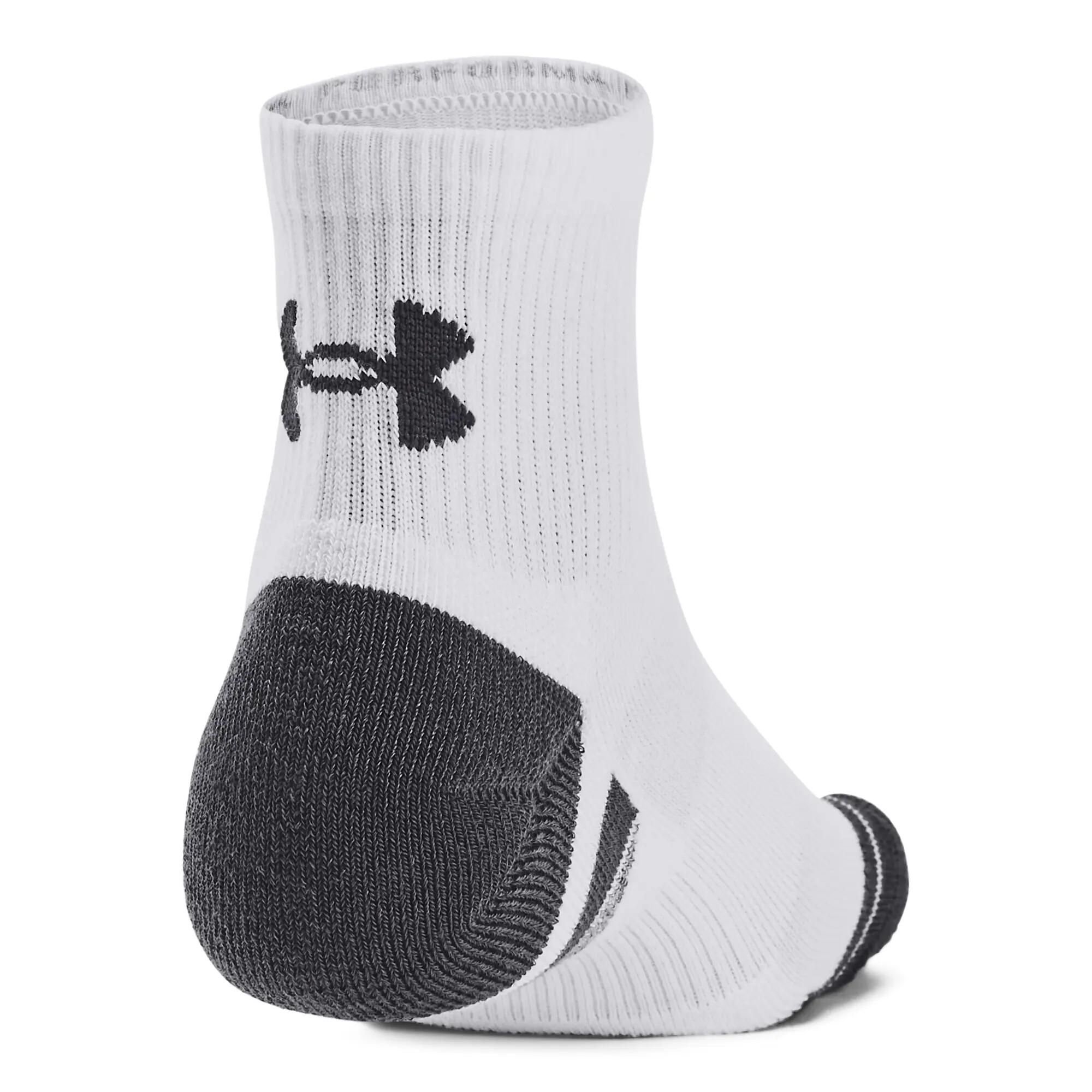 Chaussettes de sport Under Armour Performance Tech quarter Blanc 3 paires 3/5