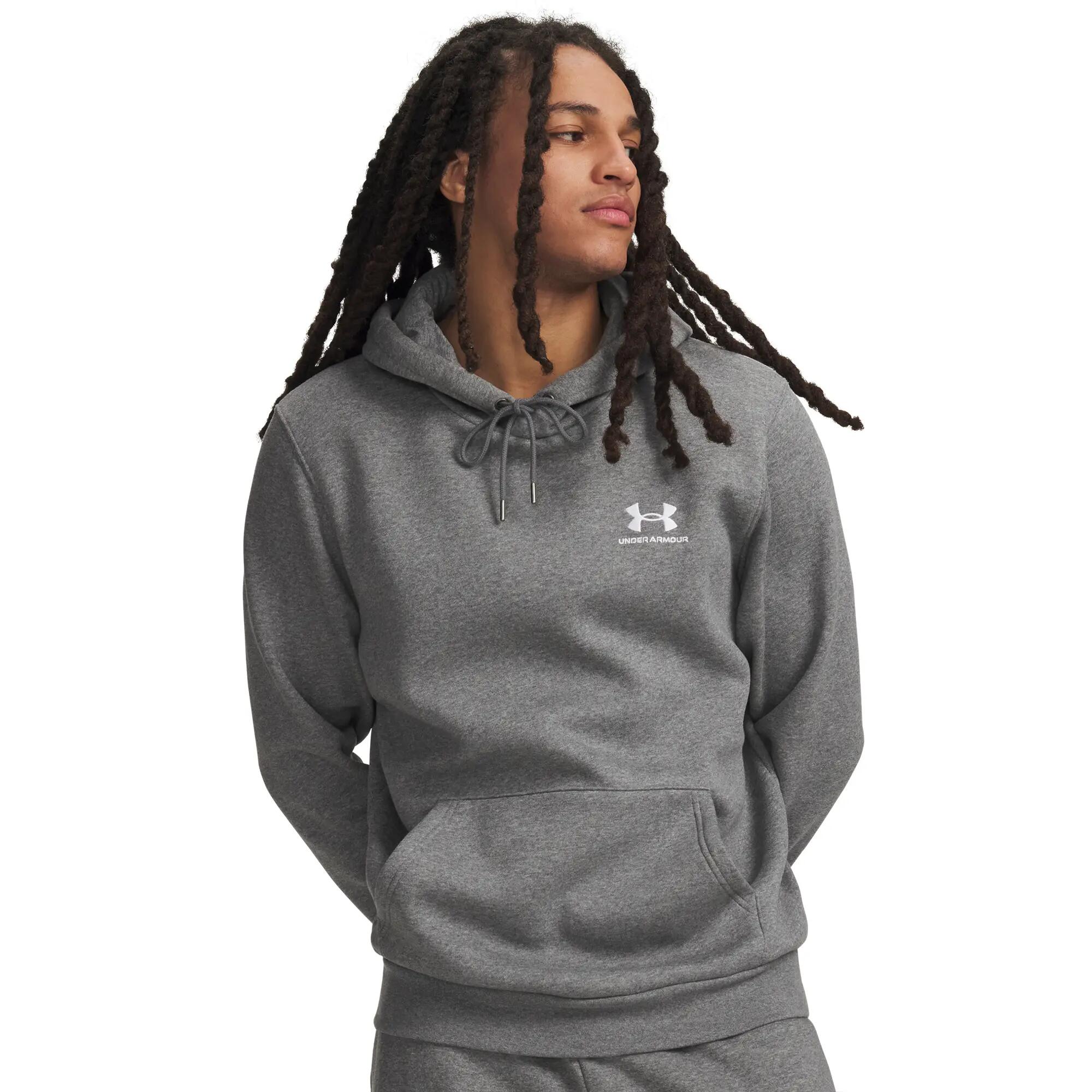 Sudadera con Capucha Under Armour Essential Fleece para Hombre, Gris 6/8