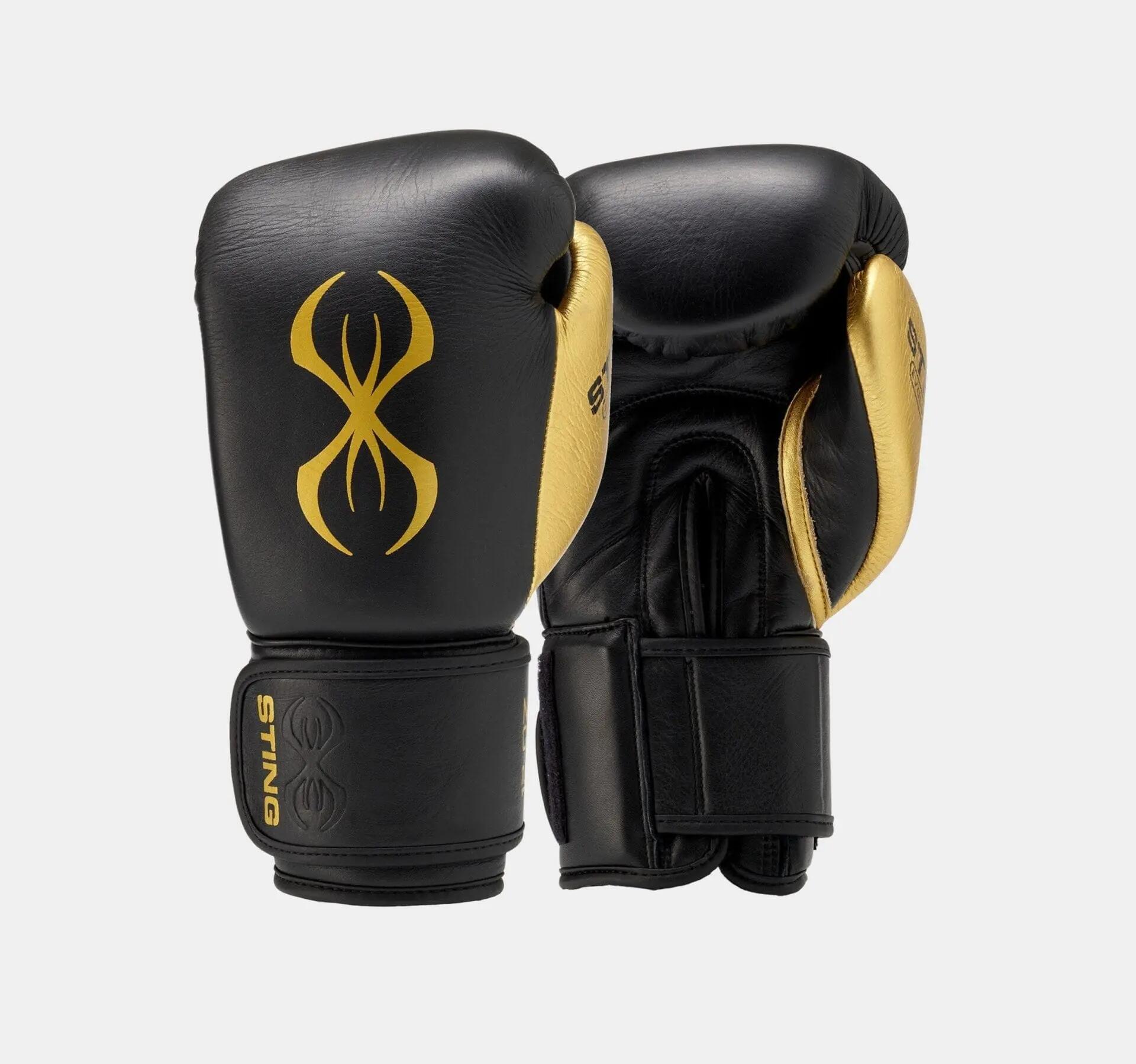 Luvas de boxe EVOLUTION pretas/dourada 16 oz 3/7