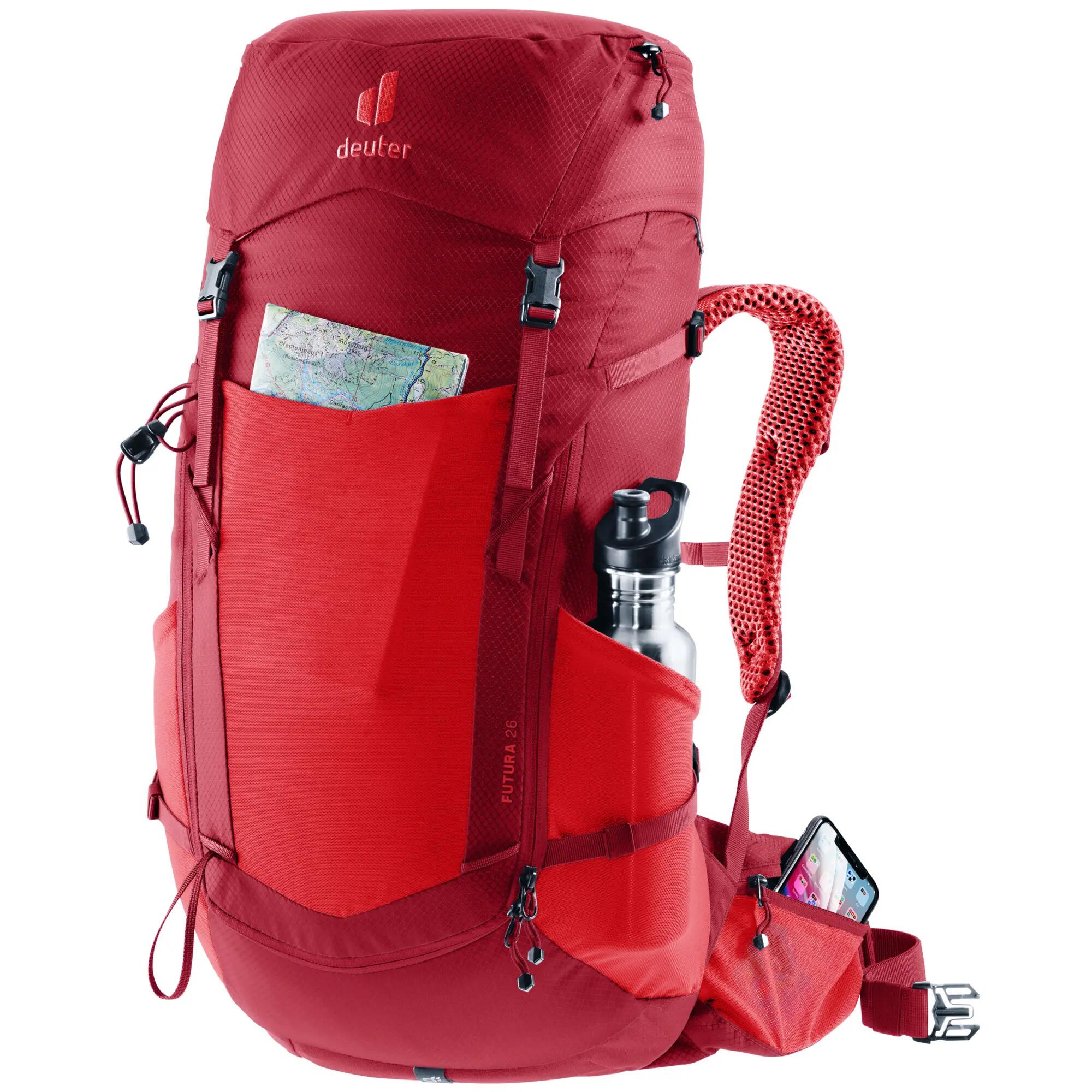 Herren - Wandern - Rucksack - atmungsaktiv, leicht - Futura 26 - cherry-masala 13/15