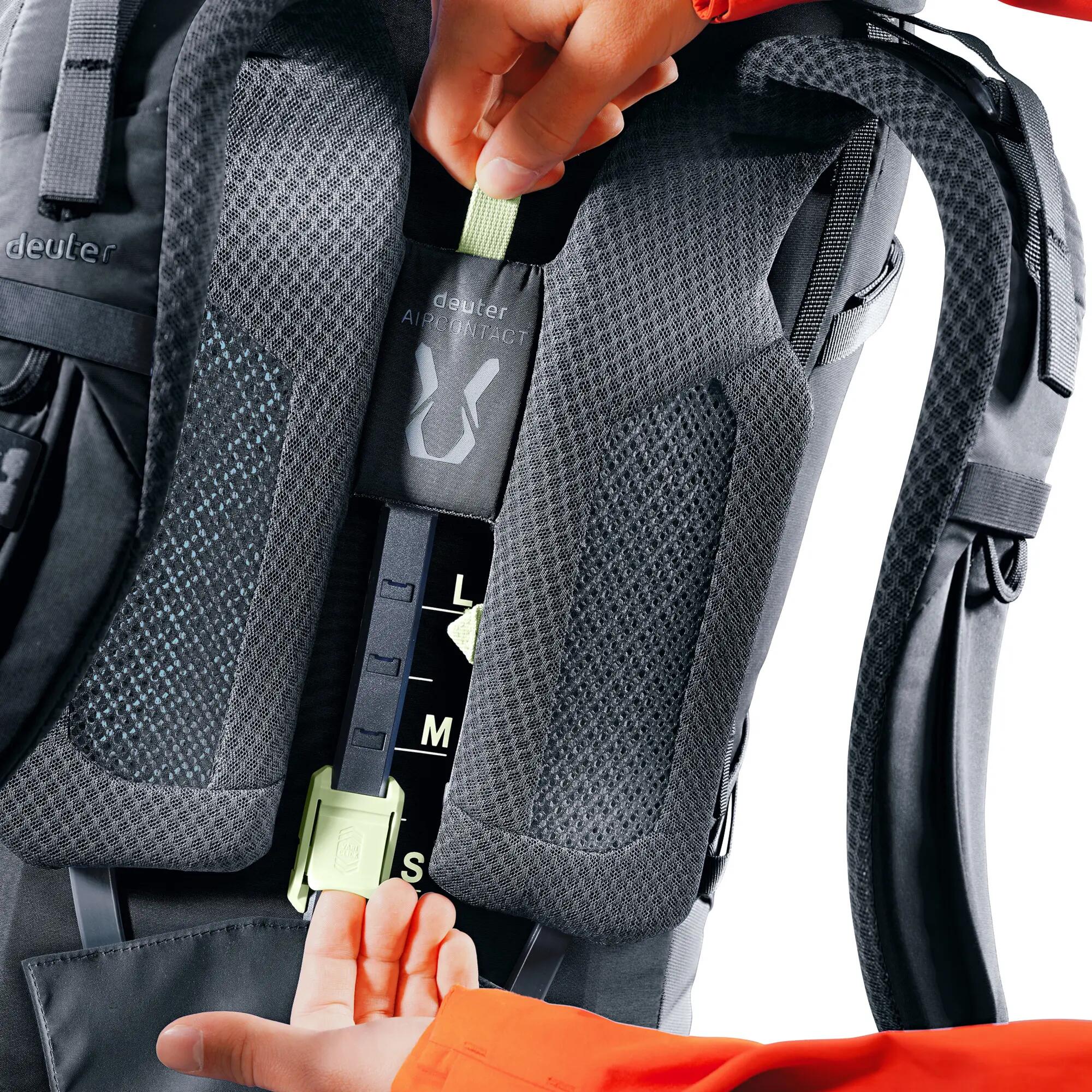 Trekking-Rucksack - verstellbar - aircontact 60+10 - schwarz 6/13