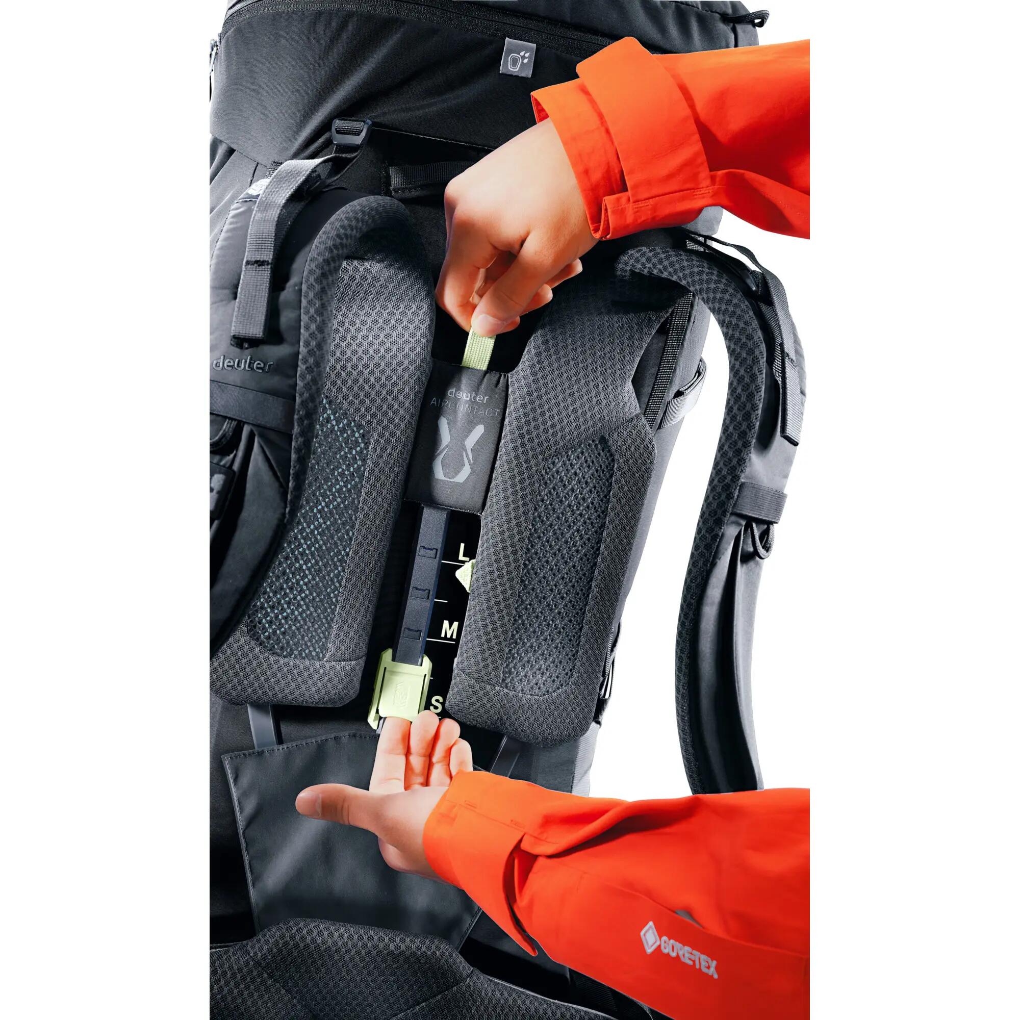 Trekking-Rucksack - verstellbar - aircontact 60+10 - schwarz 3/13