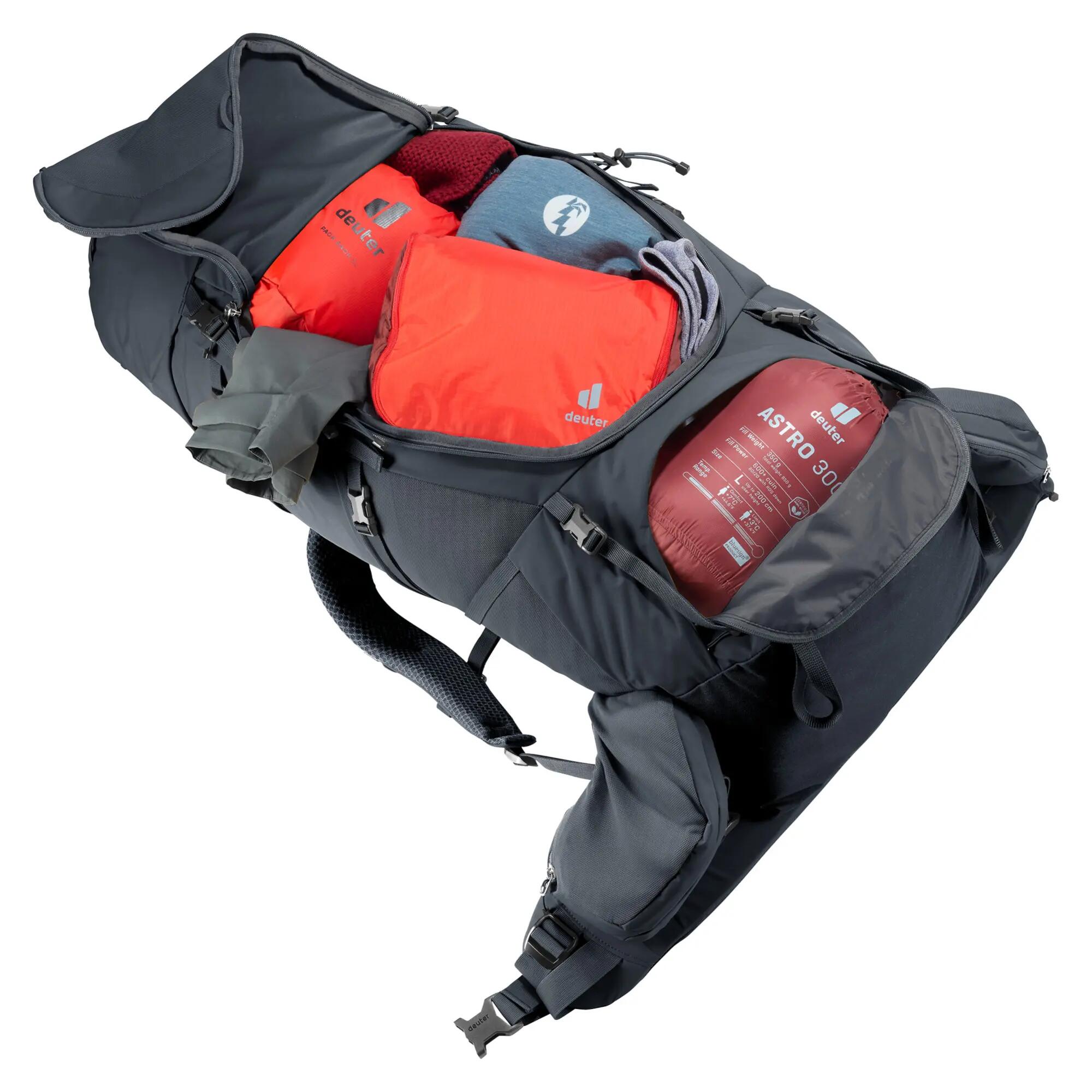 Trekking-Rucksack - verstellbar - aircontact 60+10 - schwarz 11/13