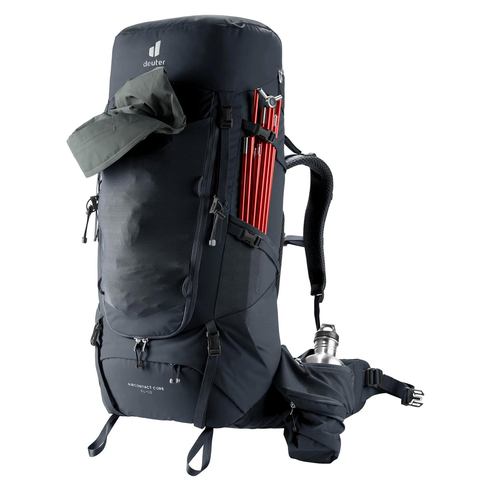 Trekking-Rucksack - verstellbar - aircontact 60+10 - schwarz 10/13